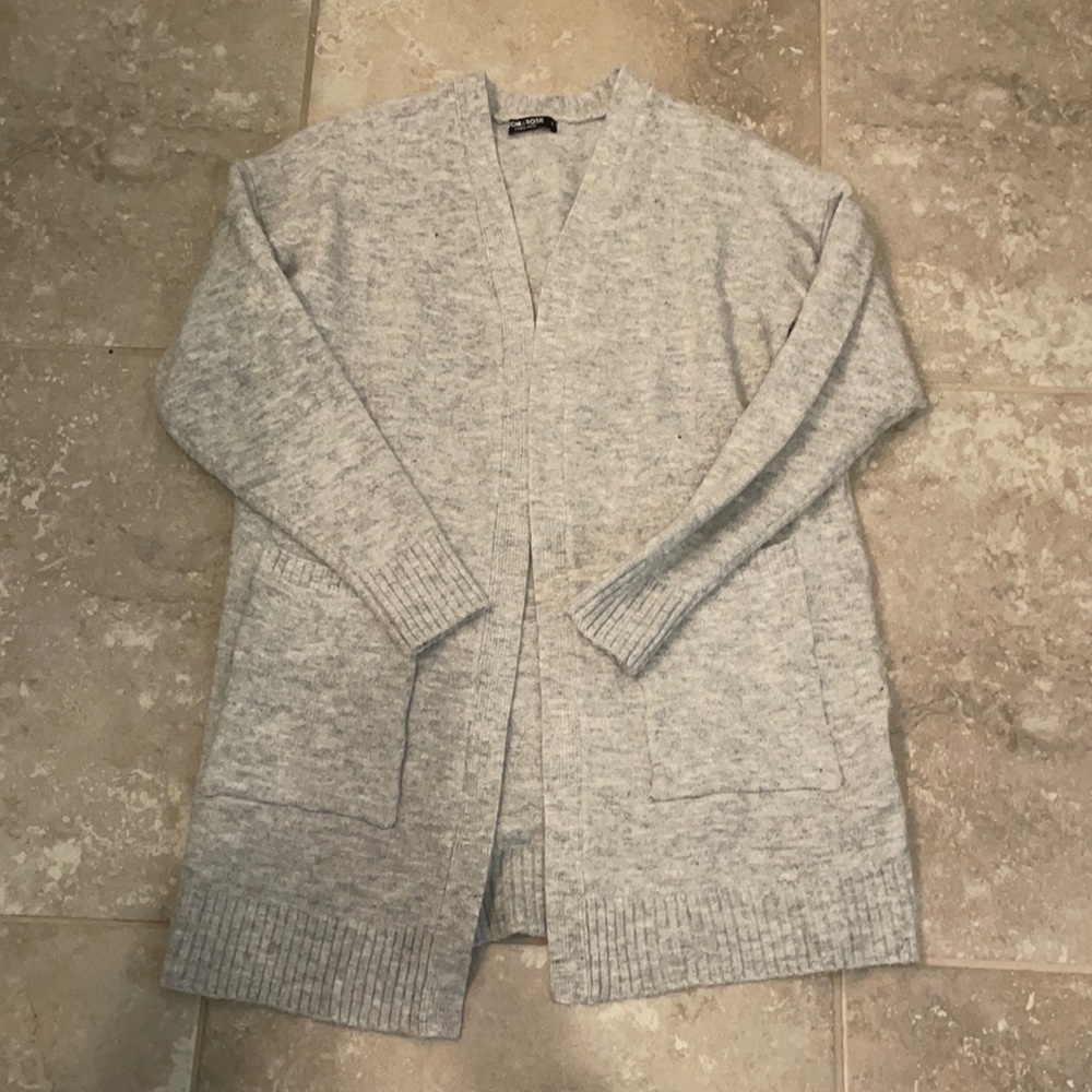 Gray cardigan